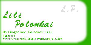 lili polonkai business card